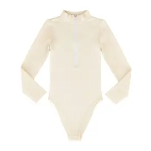 بادی کبریتی آستین بلند نیم زیپ